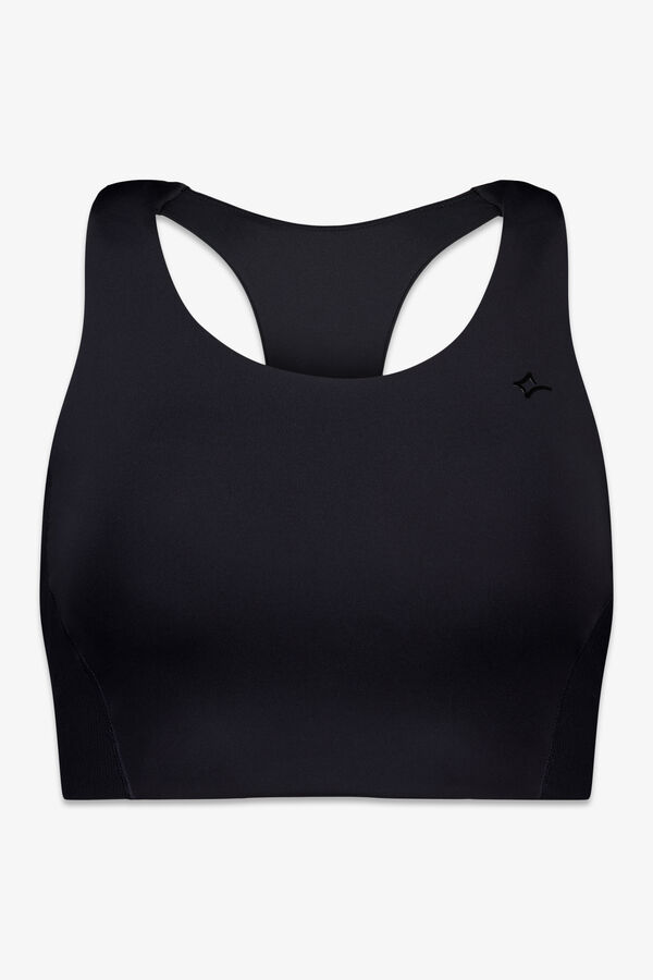 Dash and Stars Soutien-gorge de sport noir extensible 4D noir