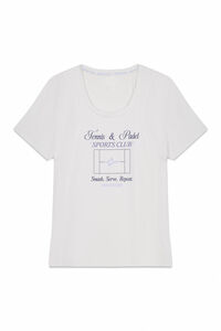 Dash and Stars Bela majica kratak rukav