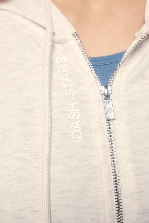 Dash and Stars Jakna od modalnog materijala sa mekim dodirom u sivoj boji beige