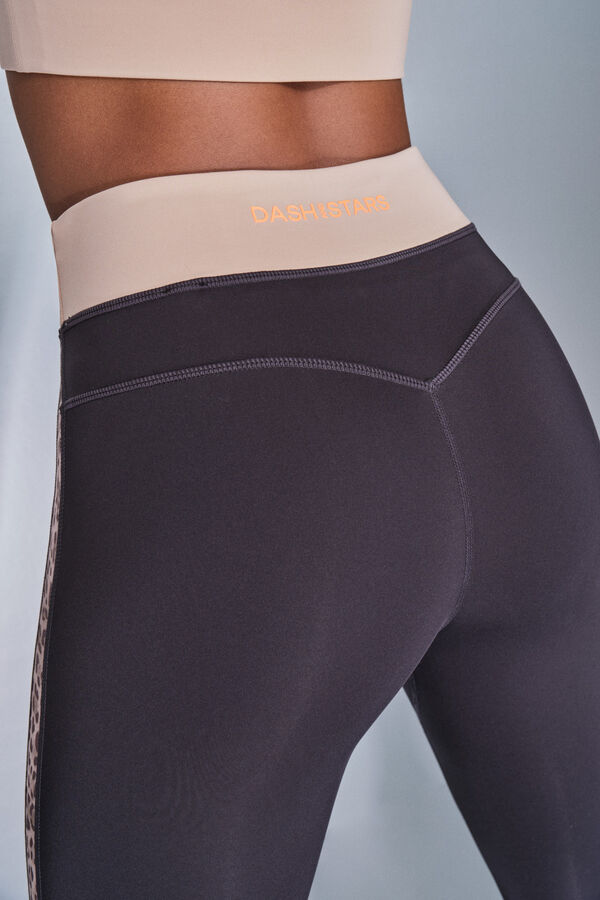 Dash and Stars 4D STRETCH fekete &aacute;llatmint&aacute;s leggings fekete