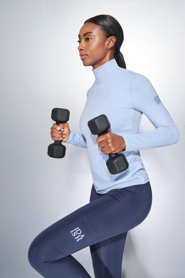 Dash and Stars Bebi plava majica dugi rukav blue