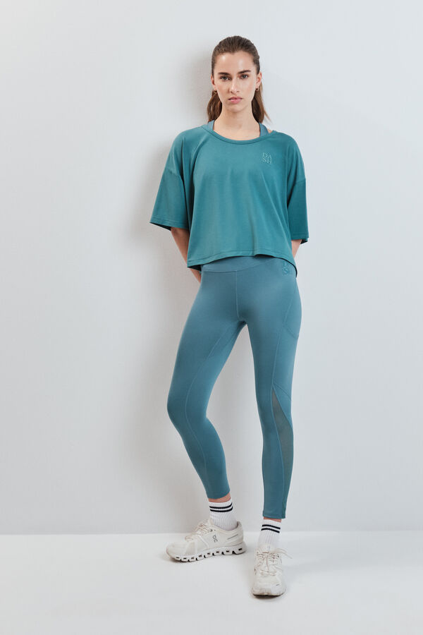 Dash and Stars Zelene skraćene 4D STRETCH helanke green