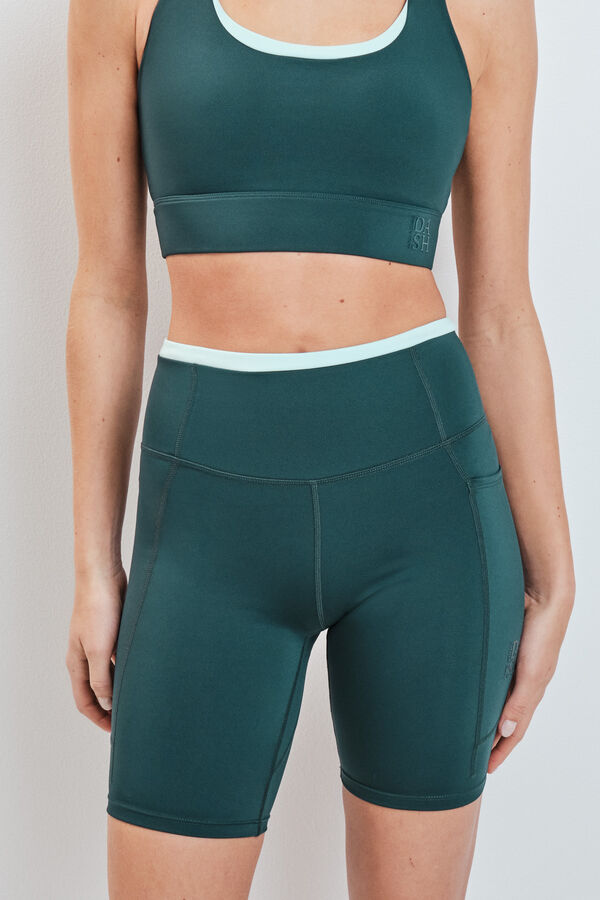 Dash and Stars Zelene biciklističke helanke 4D STRETCH green