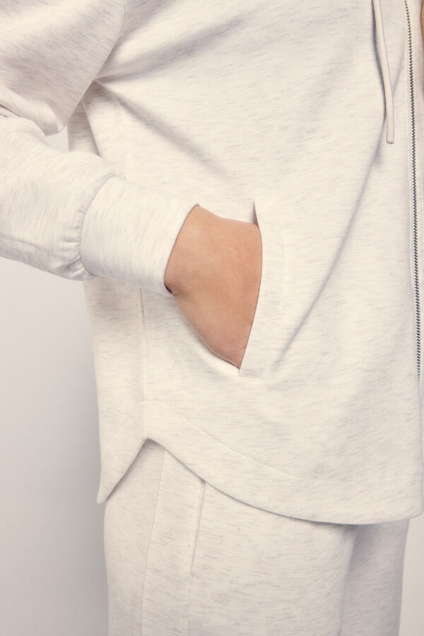 Dash and Stars Jakna od modalnog materijala sa mekim dodirom u sivoj boji beige