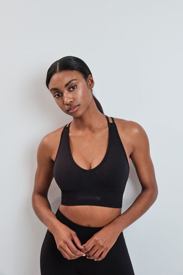 Dash and Stars Sutien sportiv negru SEAMLESS COMFORT black