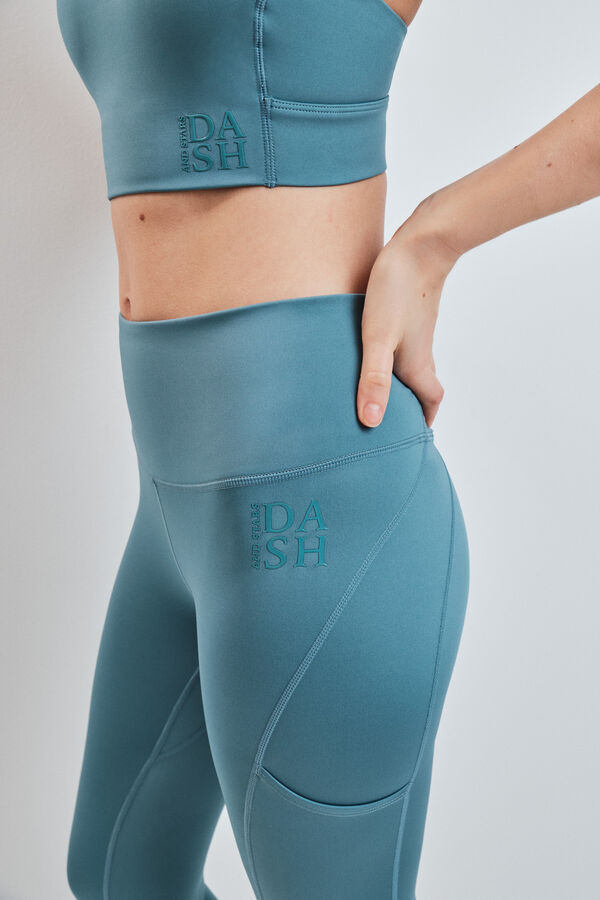 Dash and Stars Zelene skraćene 4D STRETCH helanke green