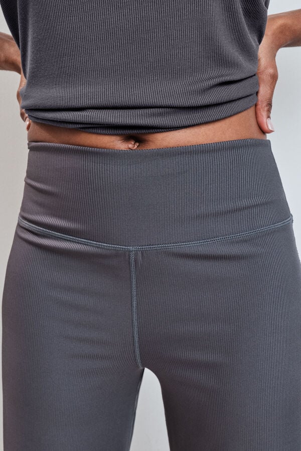Dash and Stars Sive rebraste duge palazzo pantalone grey