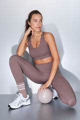 Dash and Stars Duge smeđe kompresivne helanke nude