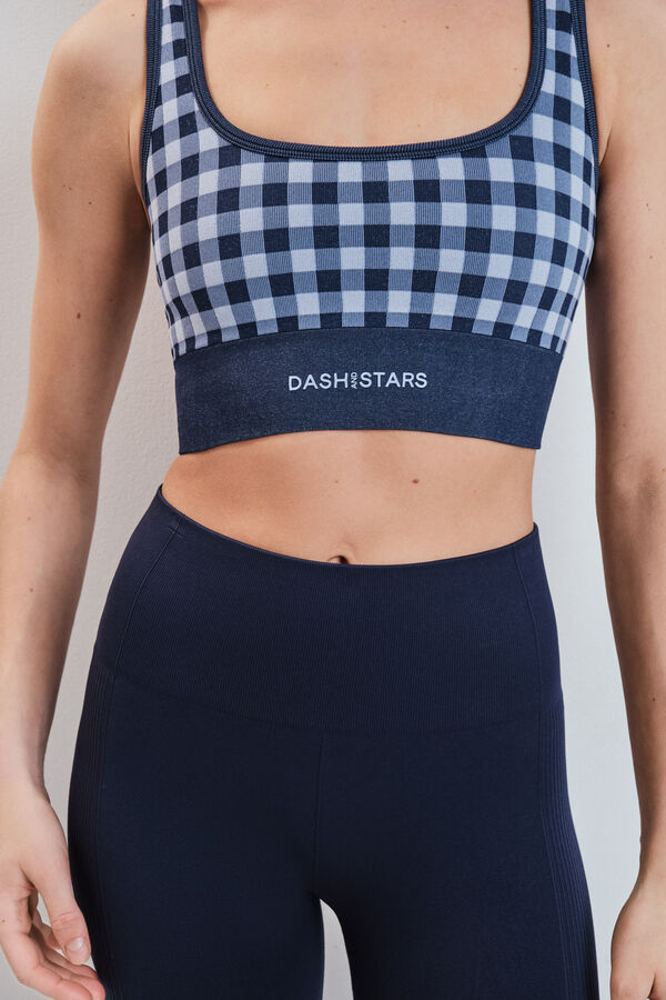 Dash and Stars Plave SEAMLESS COMFORT helanke do listova blue