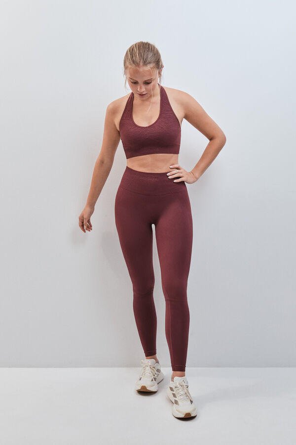 Dash and Stars Bordo sportski grudnjak SEAMLESS COMFORT printed