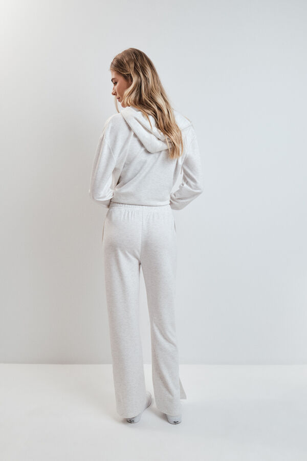 Dash and Stars Sive &scaron;iroke duge pantalone od meke viskoze grey