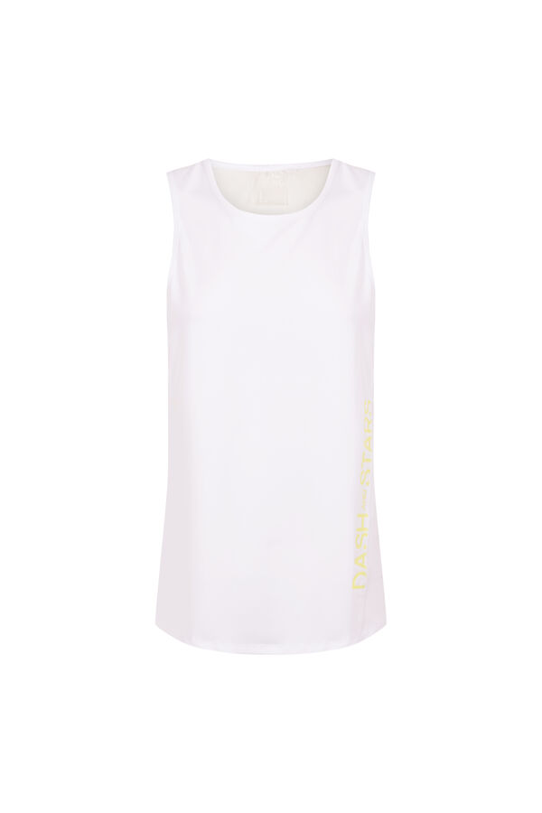 Dash and Stars Bela majica bez rukava sa halter izrezom white