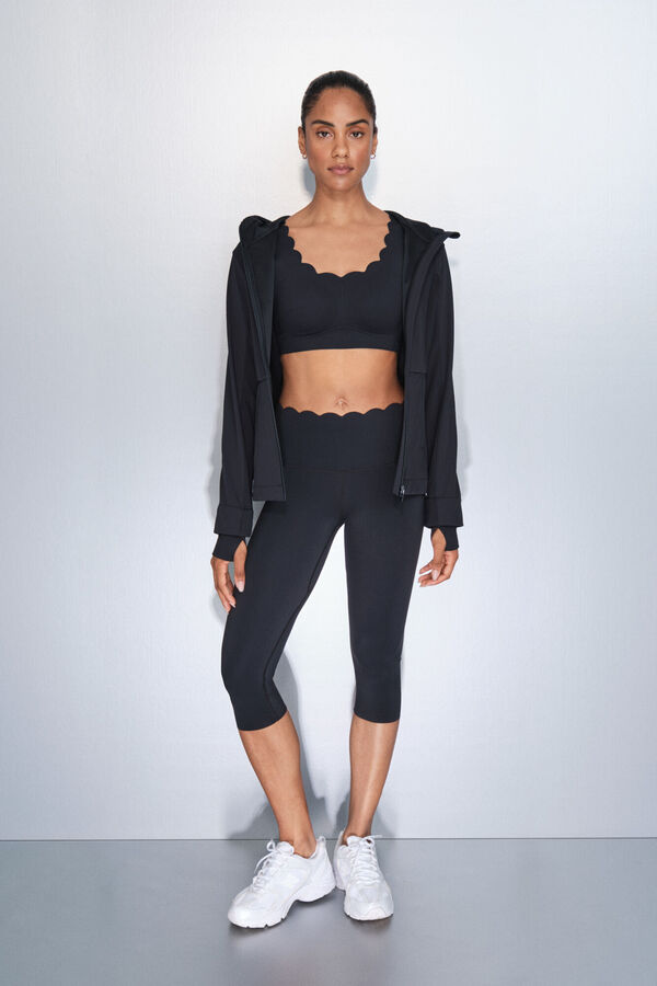 Dash and Stars Leggings COMPRESSIVE capri negro negro