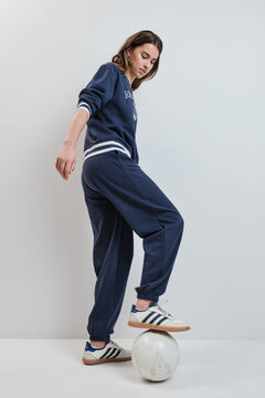 Dash and Stars Plave pli&scaron;ane ravne pantalone blue
