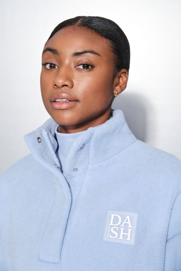 Dash and Stars Bebi plava flis rajsfer&scaron;lus sa duks blue