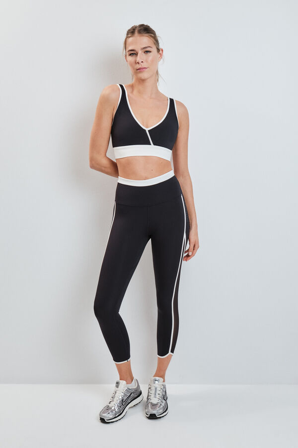 Dash and Stars Crne kratke helanke sa providnim bočnim delovima 4D STRETCH" black