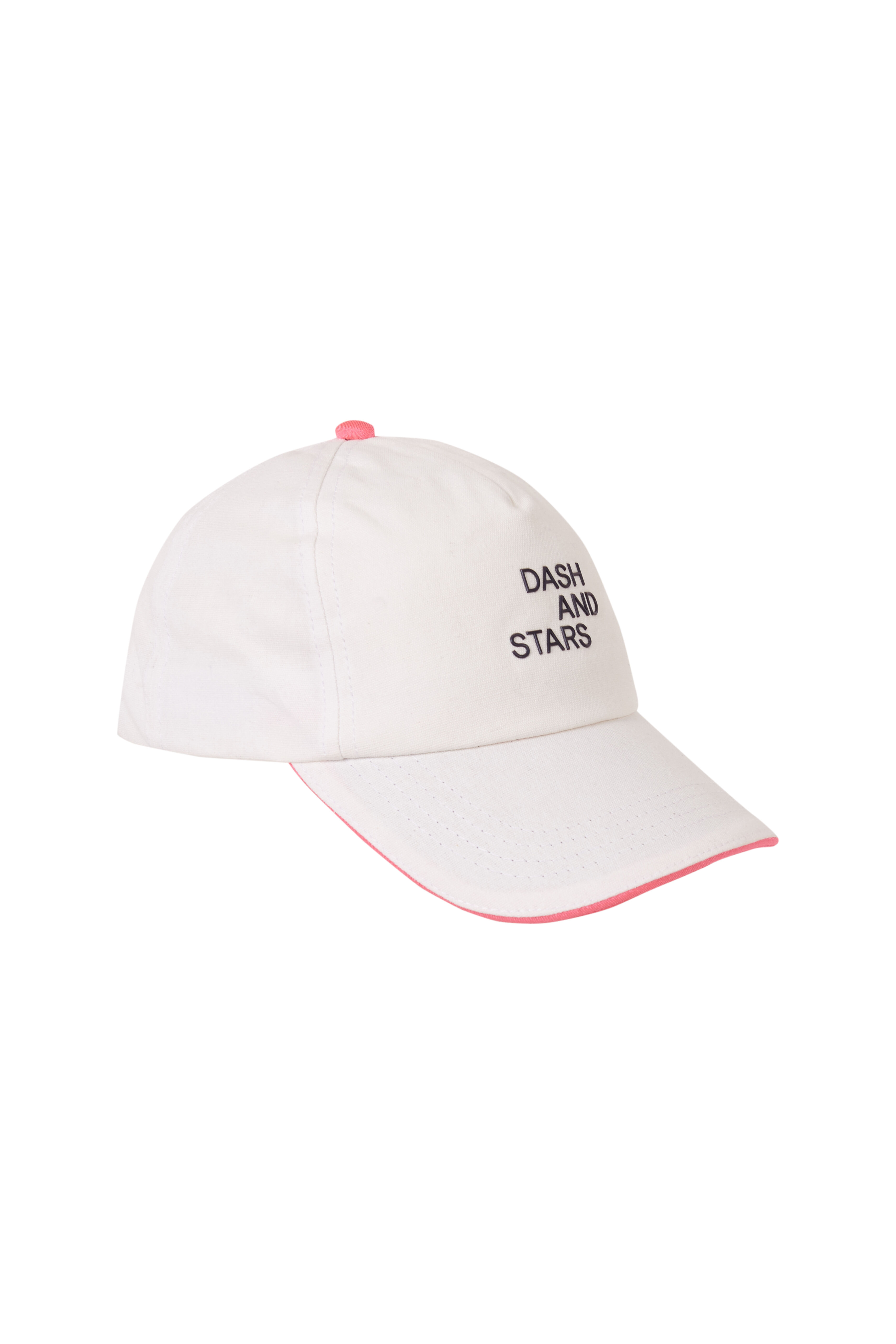Dash and Stars Gorra t&eacute;cnica blanca logo