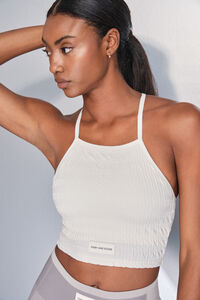 Dash and Stars Be&scaron;avni udobni beli sportski grudnjak