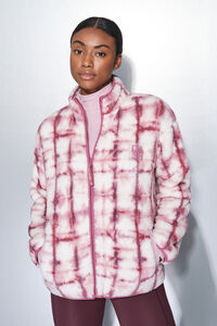 Dash and Stars Roze rajsferšlus sa flis u boji žvakaće duks 