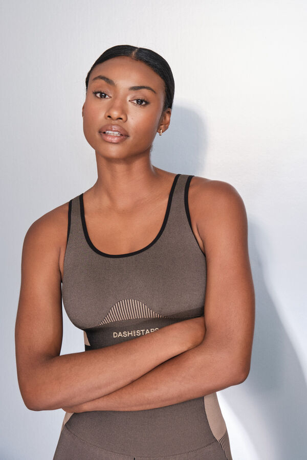 Dash and Stars Soutien desportivo marrom SEAMLESS FIT marrom