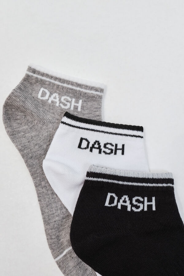 Dash and Stars Pakovanje od 3 kratke pamučne čarape white