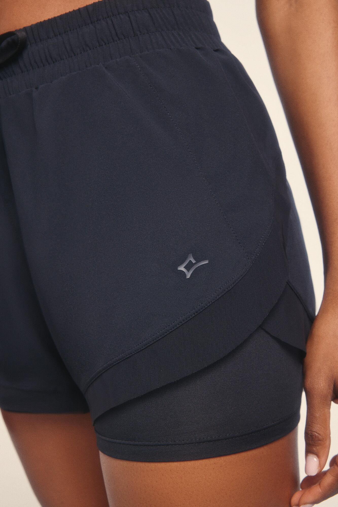 Dash and Stars Ultra light black mesh short