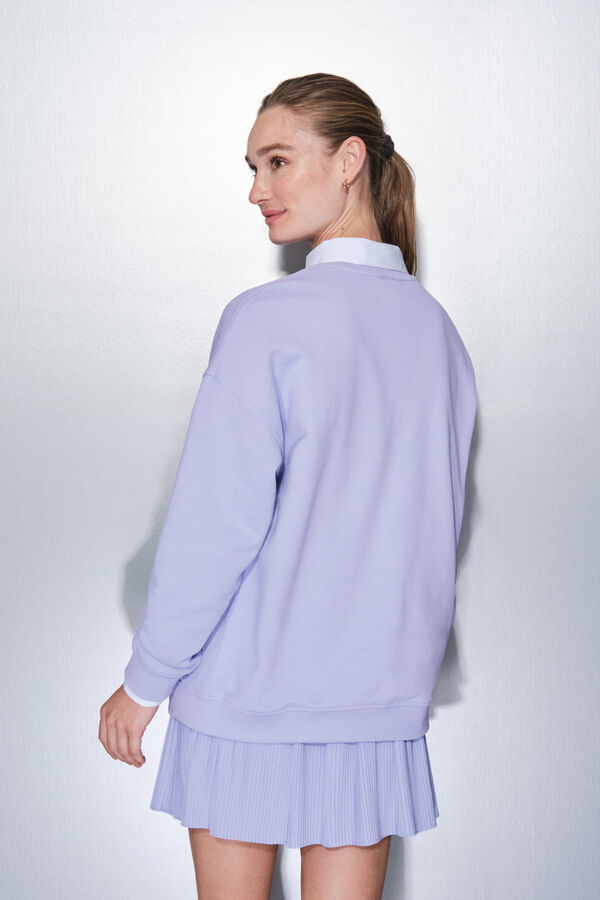 Dash and Stars 100% pamučna plišana duks lila boje pink