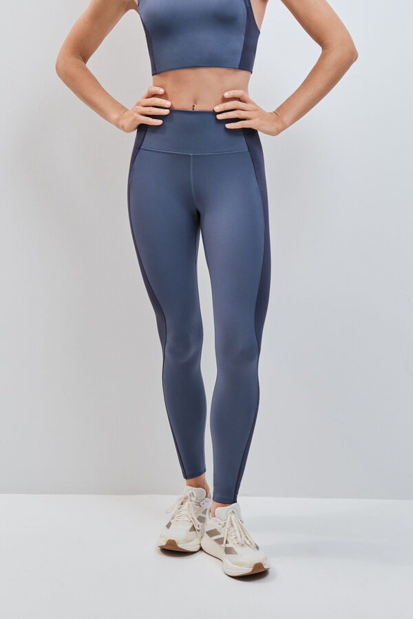 Dash and Stars Tamnoplave duge helanke 4D STRETCH blue