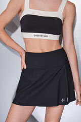 Dash and Stars Crna mikrofiber suknja sa mrežastom postavom black