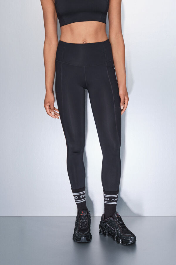 Dash and Stars Crne helanke do članka sa 4D rastegljivim gležnjevima black