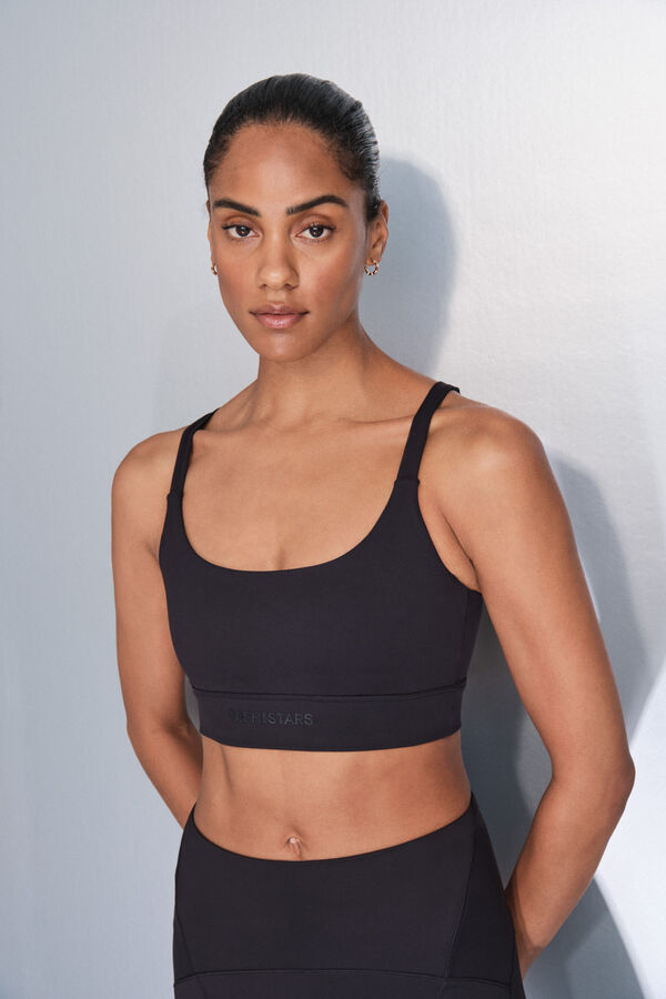 Dash and Stars Crni sportski grudnjak SOFT MOVE black