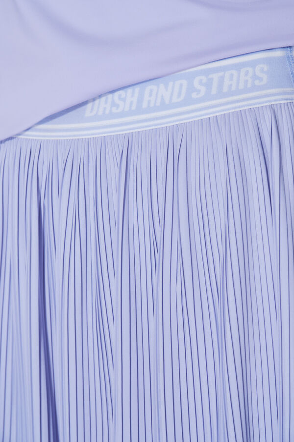 Dash and Stars Lilac pleated skirt with mesh lining pink