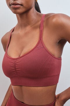 Dash and Stars Bordo sportski grudnjak SEAMLESS COMFORT