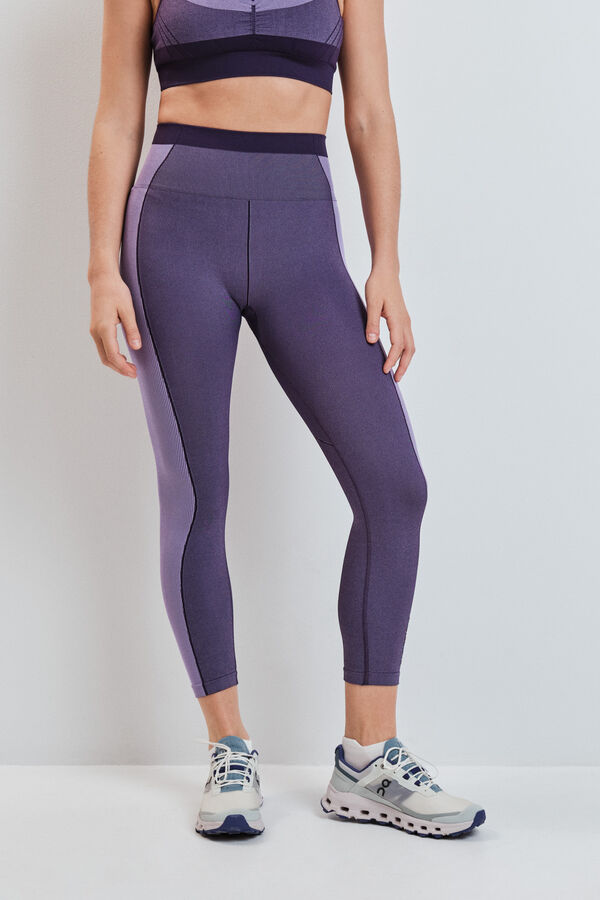 Dash and Stars Ljubičaste skraćene helanke SEAMLESS COMFORT pink
