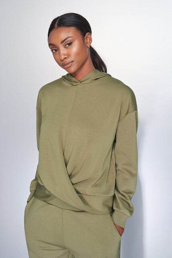 Dash and Stars Duks kaki dukserica beige