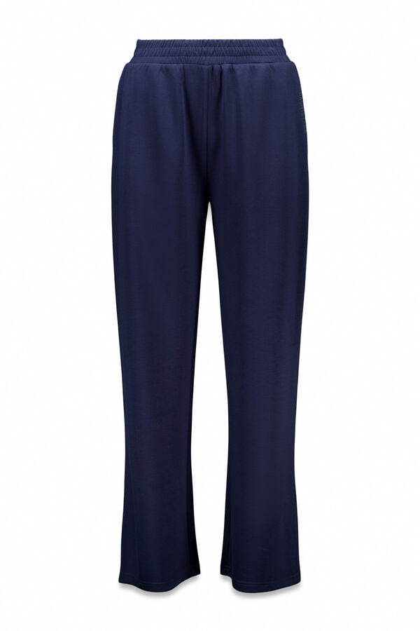 Dash and Stars Tamnoplave široke ravne pantalone blue