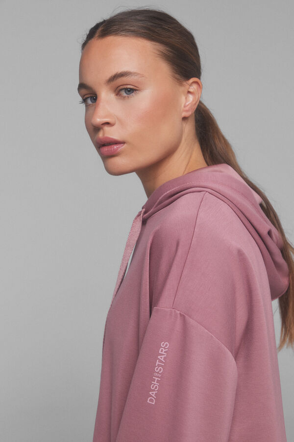 Dash and Stars Mekana roze dukserica sa kapuljačom. pink