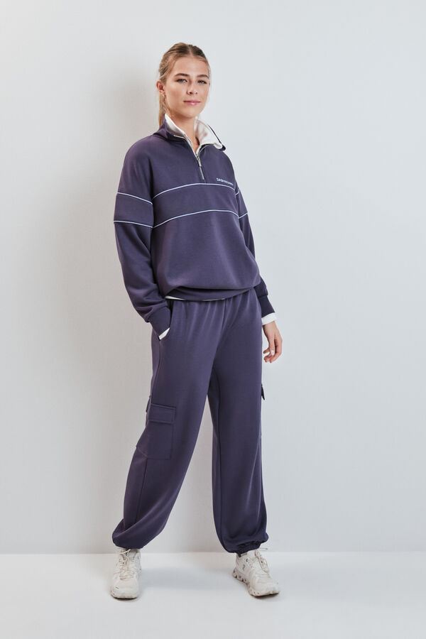Dash and Stars Sive &scaron;iroke duge pantalone grey