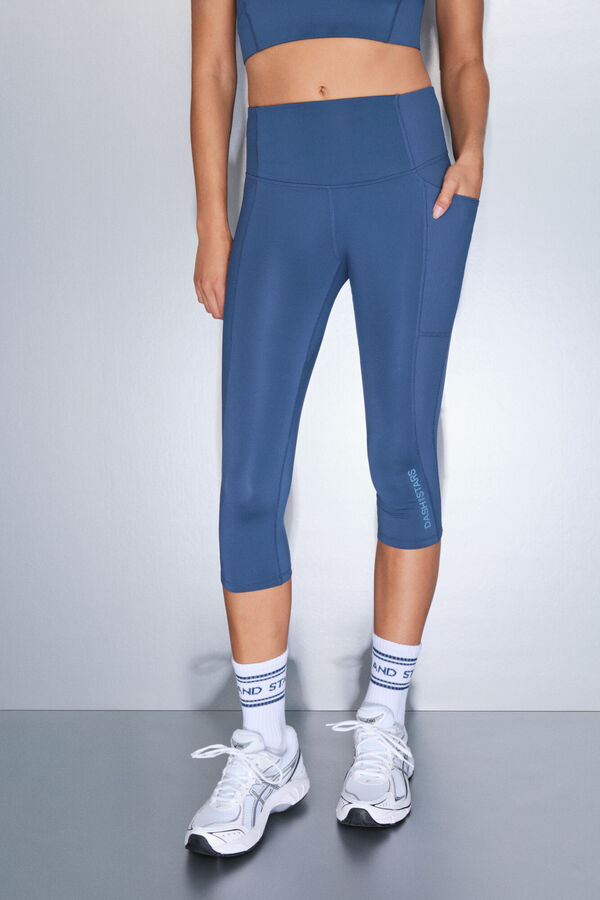 Dash and Stars Plave piratske 4D rastegljive helanke blue