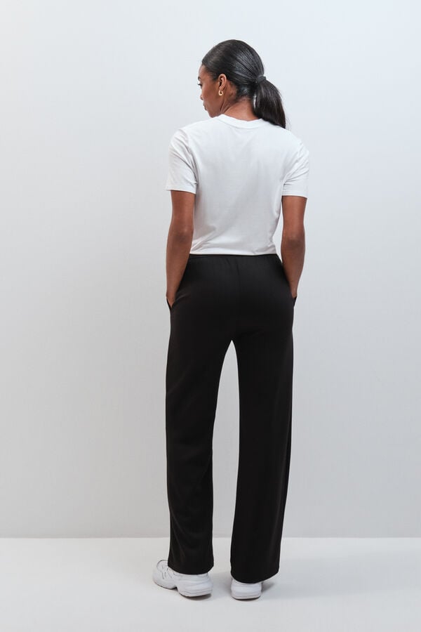 Dash and Stars Crne duge pantalone meke na dodir black