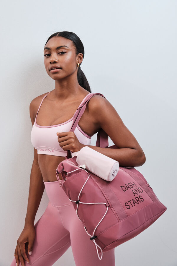 Dash and Stars Roza četvrtasti privjesak pink