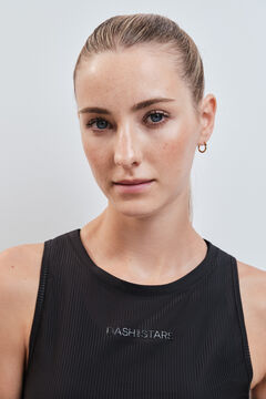 Dash and Stars Crni poluprovidni halter top