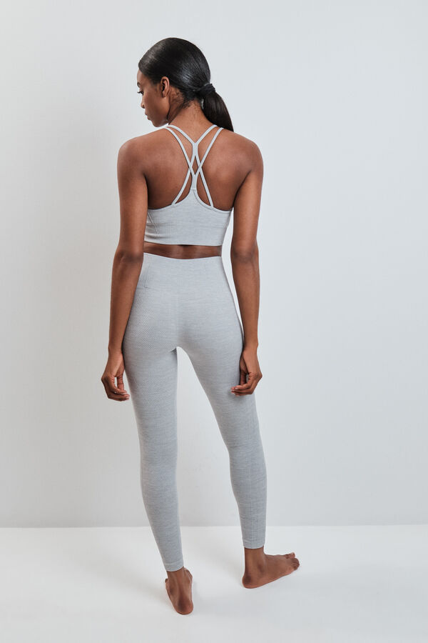 Dash and Stars Grey long leggings SEAMLESS COMFORT grey