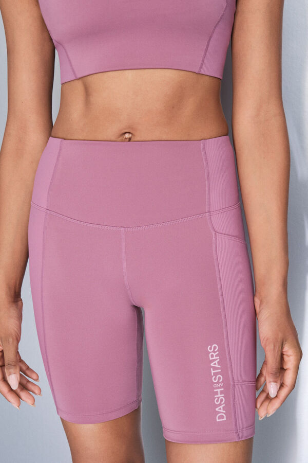 Dash and Stars Leggings 4D STRETCH ciclista rosa rosa