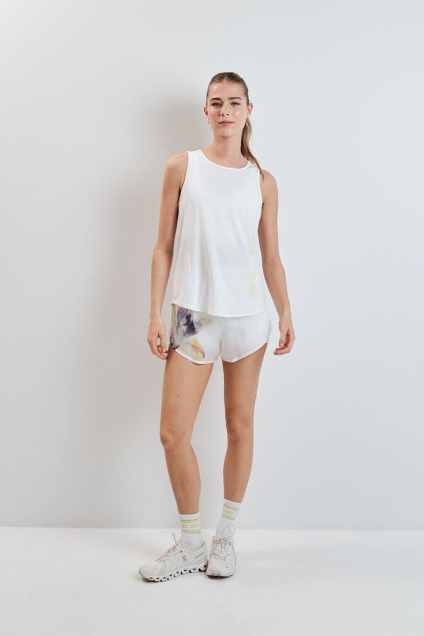 Dash and Stars Bela majica bez rukava sa halter izrezom white