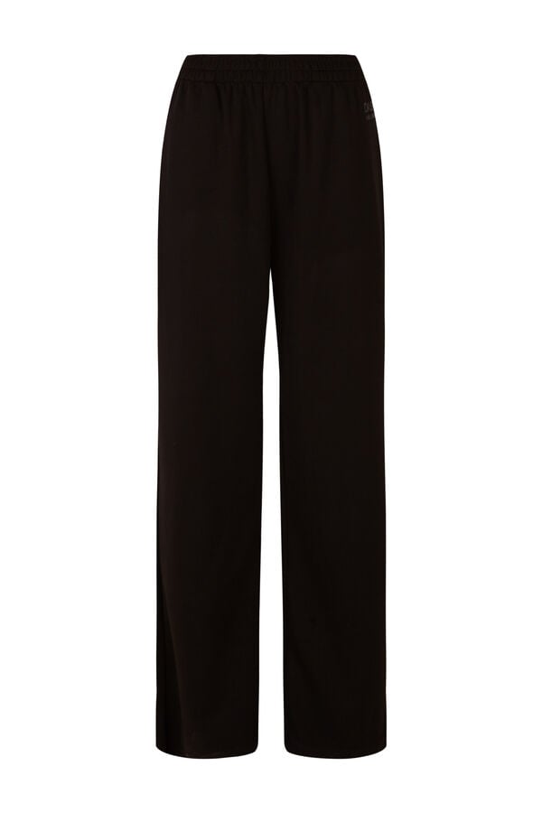 Dash and Stars Crne duge pantalone meke na dodir black