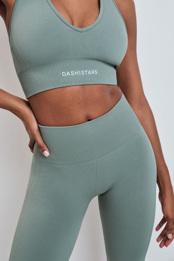Dash and Stars Zelene duge helanke SEAMLESS COMFORT green