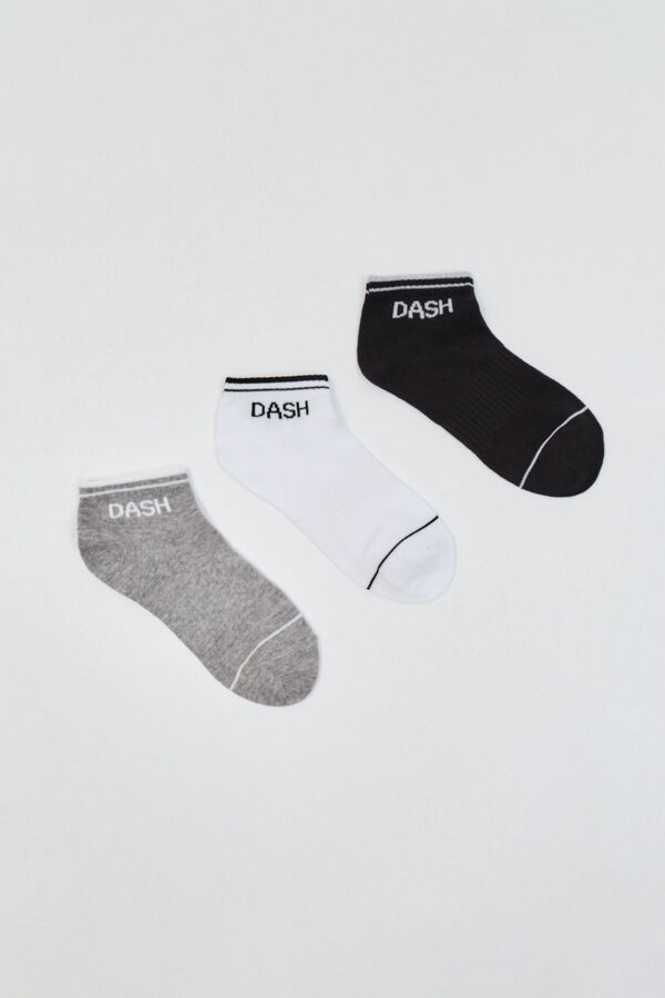 Dash and Stars Pakovanje od 3 kratke pamučne čarape white