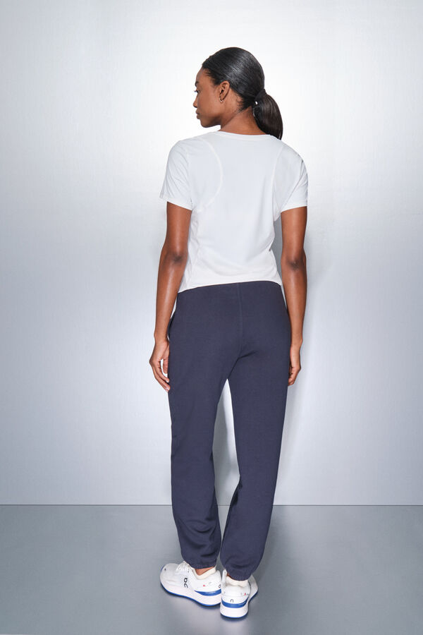 Dash and Stars Duge pamučne jogger pantalone blue