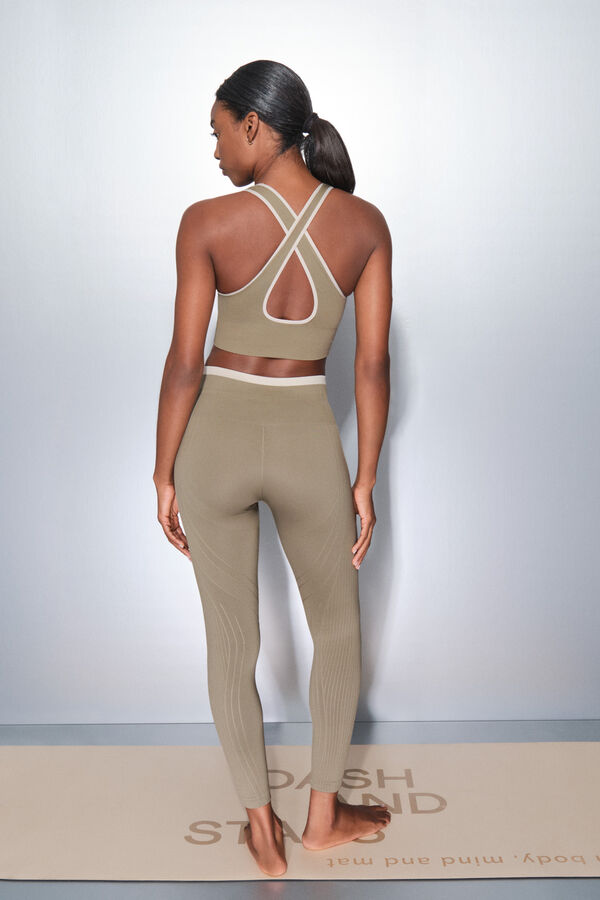 Dash and Stars Be&scaron;avne udobne duge kaki helanke green